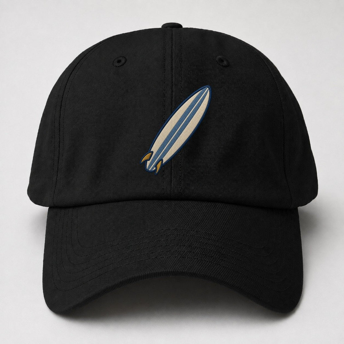 Surfboard Tiny Solo Marks Baseball Cap – Black