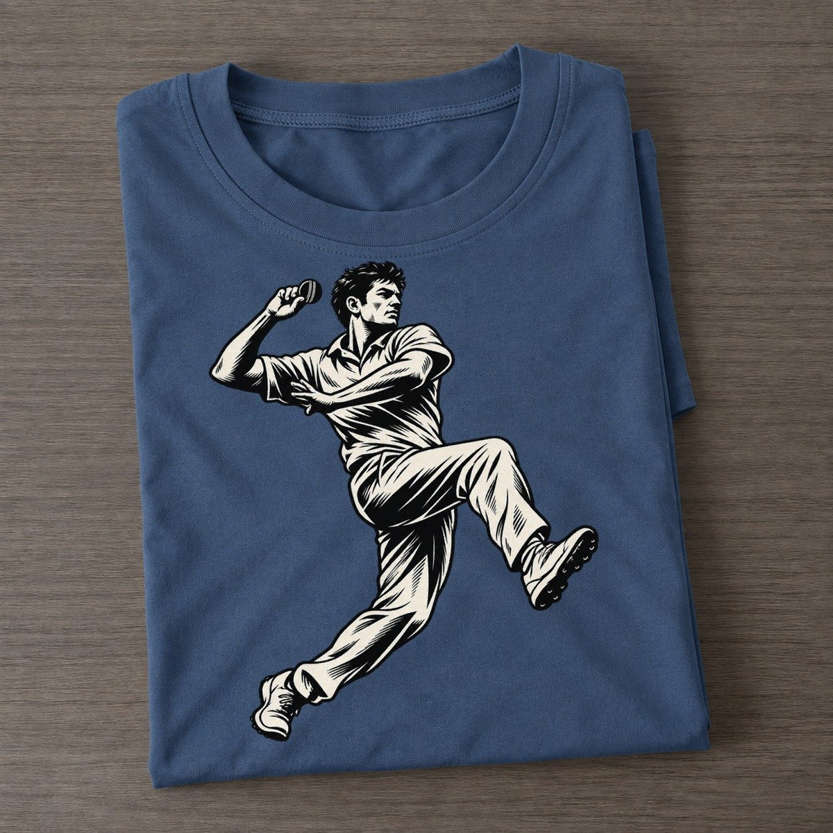 Cricket Spinner In Flight Global Sports Ink Figures Classic T-shirt – Twilight Navy