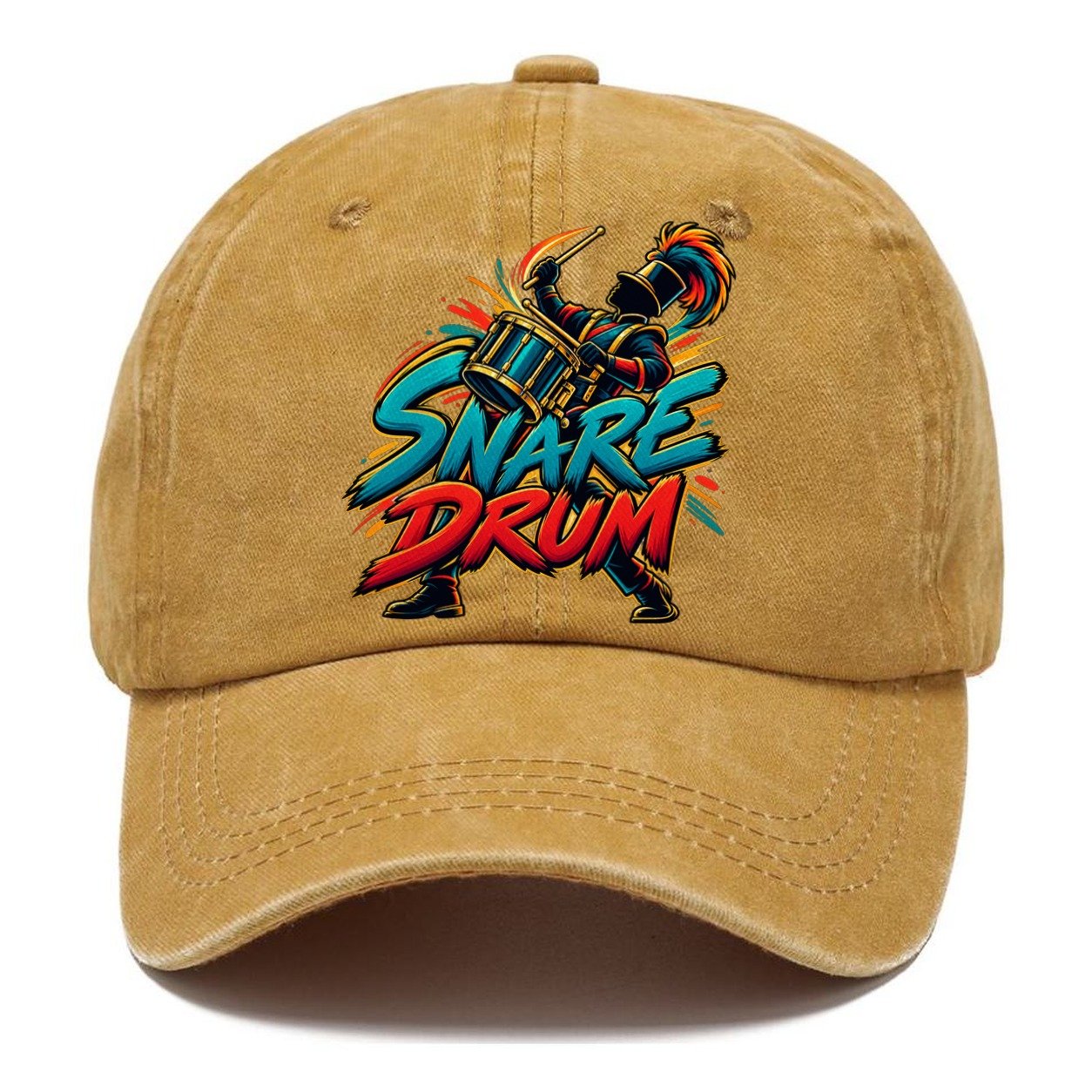 Snare Drum Wordmark Music Instruments Classic Cap – Golden Harvest