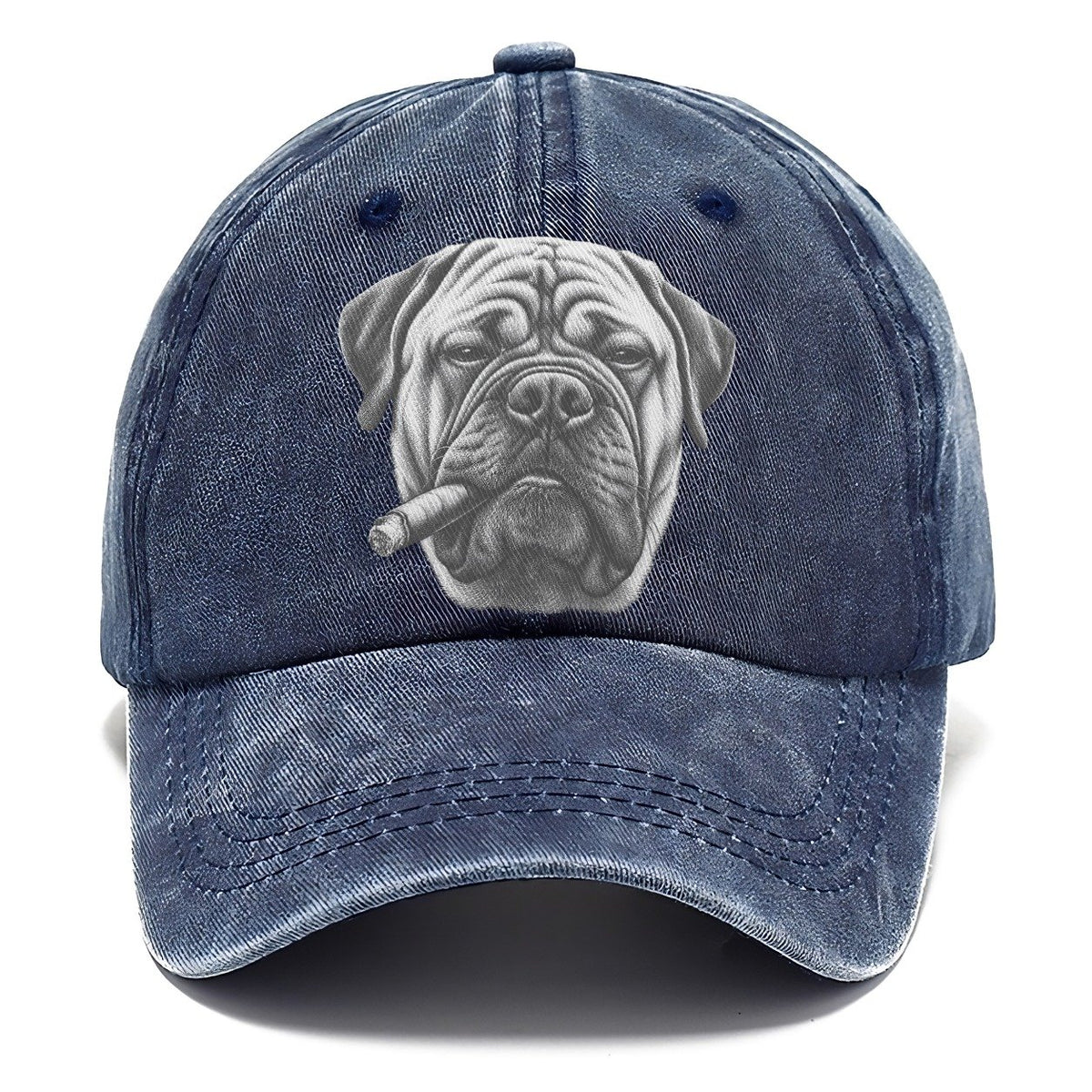 Bullmastiff A Lit Cigar Smoking Dogs Smoking Dogs Portraits Classic Cap – Twilight Navy