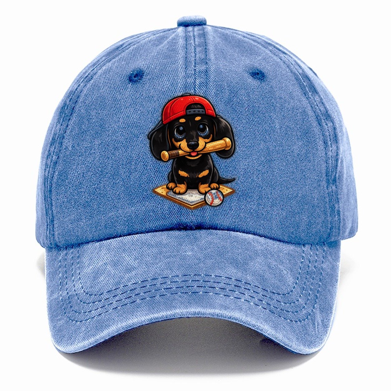 Dachshund Bat Classic Cap – Summer Sky
