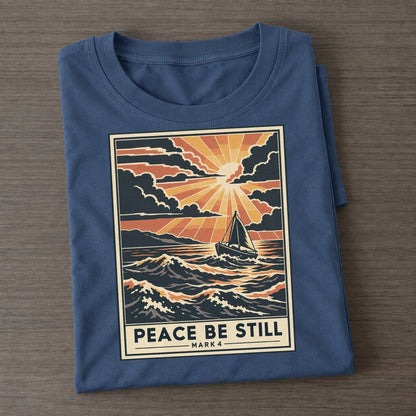 Peace Be Still Given Light Classic T-shirt – Twilight Navy