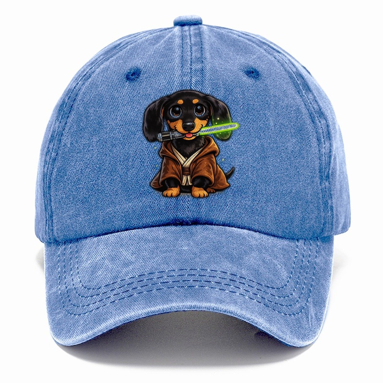 Jedi Dachshund Lightsaber Classic Cap – Summer Sky