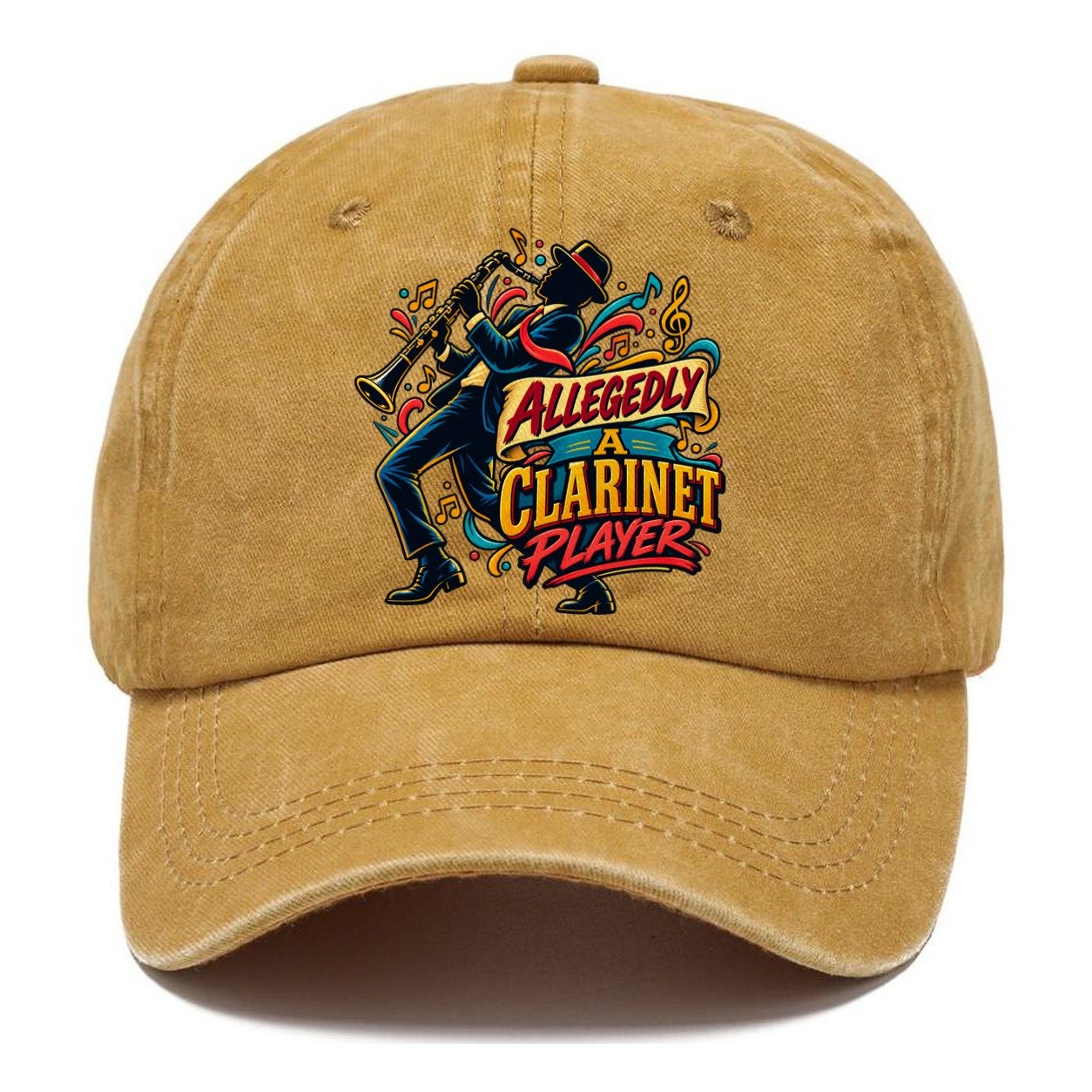 Allegedly A Clarinet Player Music Instruments Classic Cap – Golden Harvest