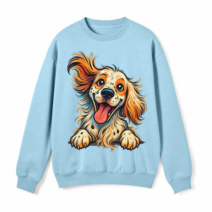 English Springer Spaniel Fleece Sweatshirt – Light Blue