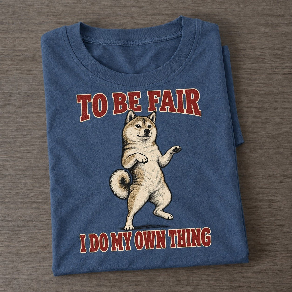 Shiba Inu Dog Declarations Classic T-shirt – Twilight Navy