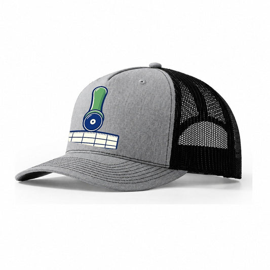 Rotary Cutter And Ruler Sewing And Quilting Trucker Hat – Sport Grey Black
