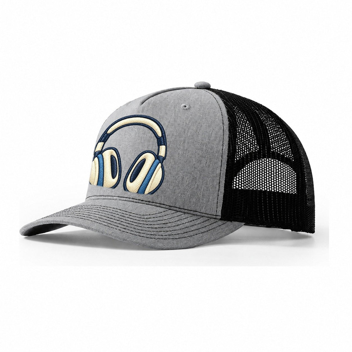 Over Ear Headphones Tiny Solo Marks Trucker Hat – Sport Grey Black