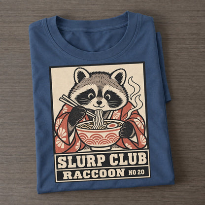 Raccoon Stolen Slurp Club Classic T-shirt – Twilight Navy