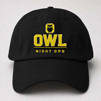Owl Night Ops Heavy Duty Baseball Cap – Black