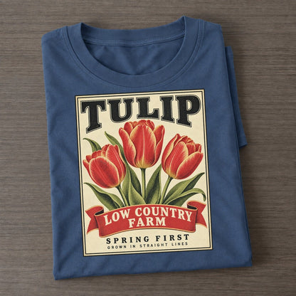 Tulip Orchard Crate Classic T-shirt – Twilight Navy