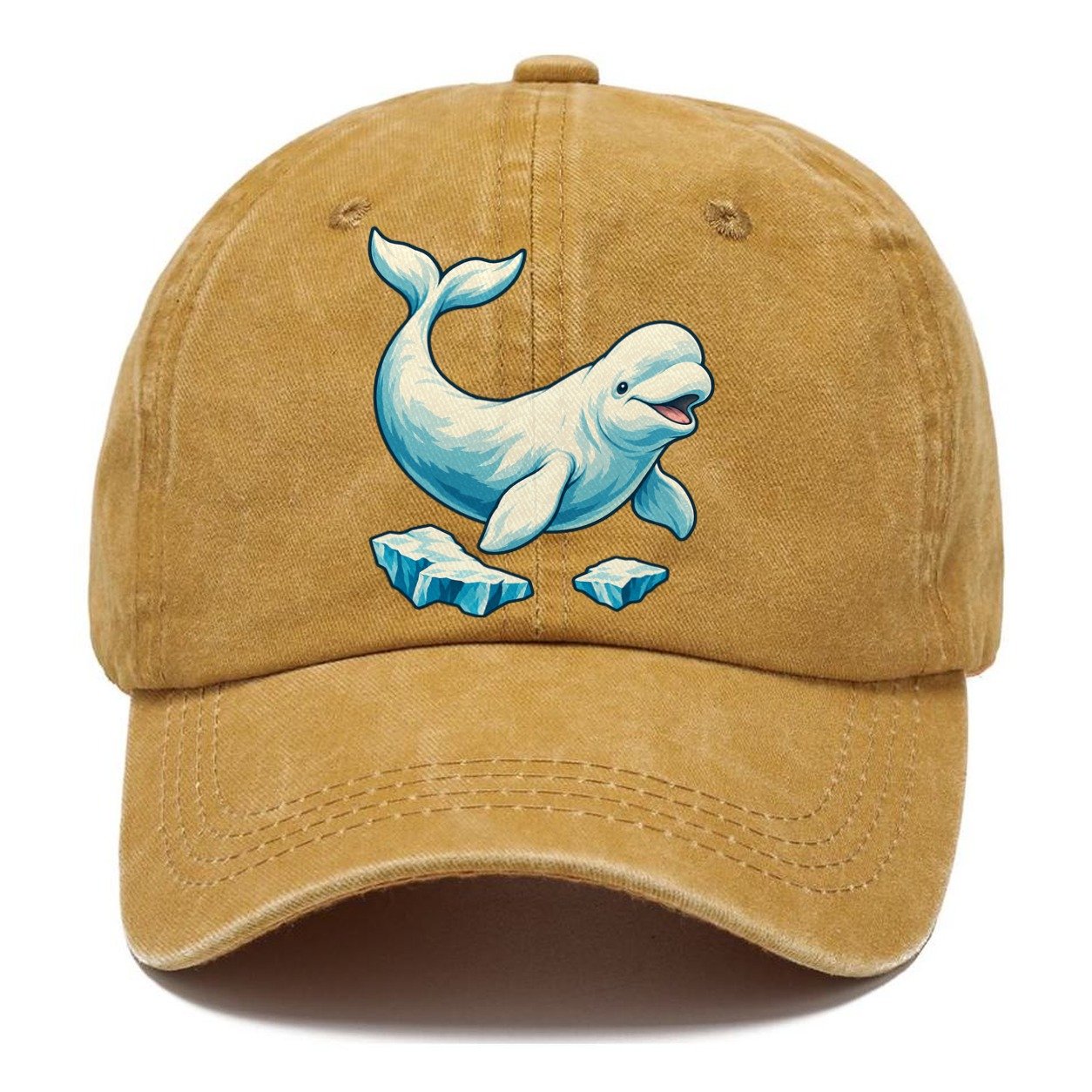 Beluga Whale And Floating Ice Canada Cultural Icons Classic Cap – Golden Harvest