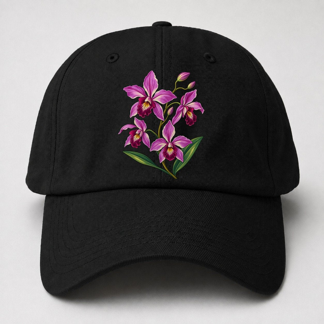 Queensland Cooktown Orchid Australia Cultural Icons Baseball Cap – Black
