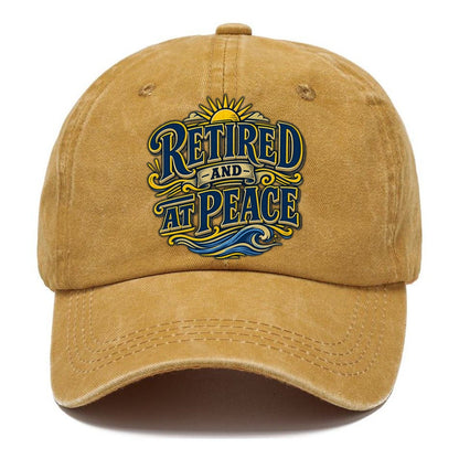 Retired And At Peace Retired Living Classic Cap – Golden Harvest