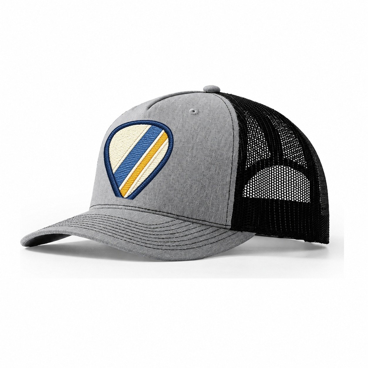 Guitar Pick Tiny Solo Marks Trucker Hat – Sport Grey Black