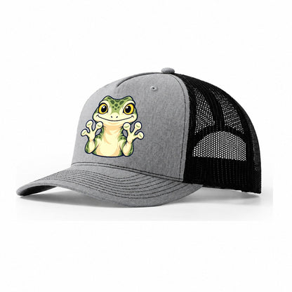 Sticky Toes Gecko Rock Climbing Trucker Hat – Sport Grey Black