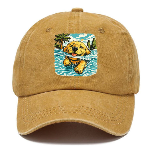 Golden Retriever Pool Pup Classic Cap – Golden Harvest