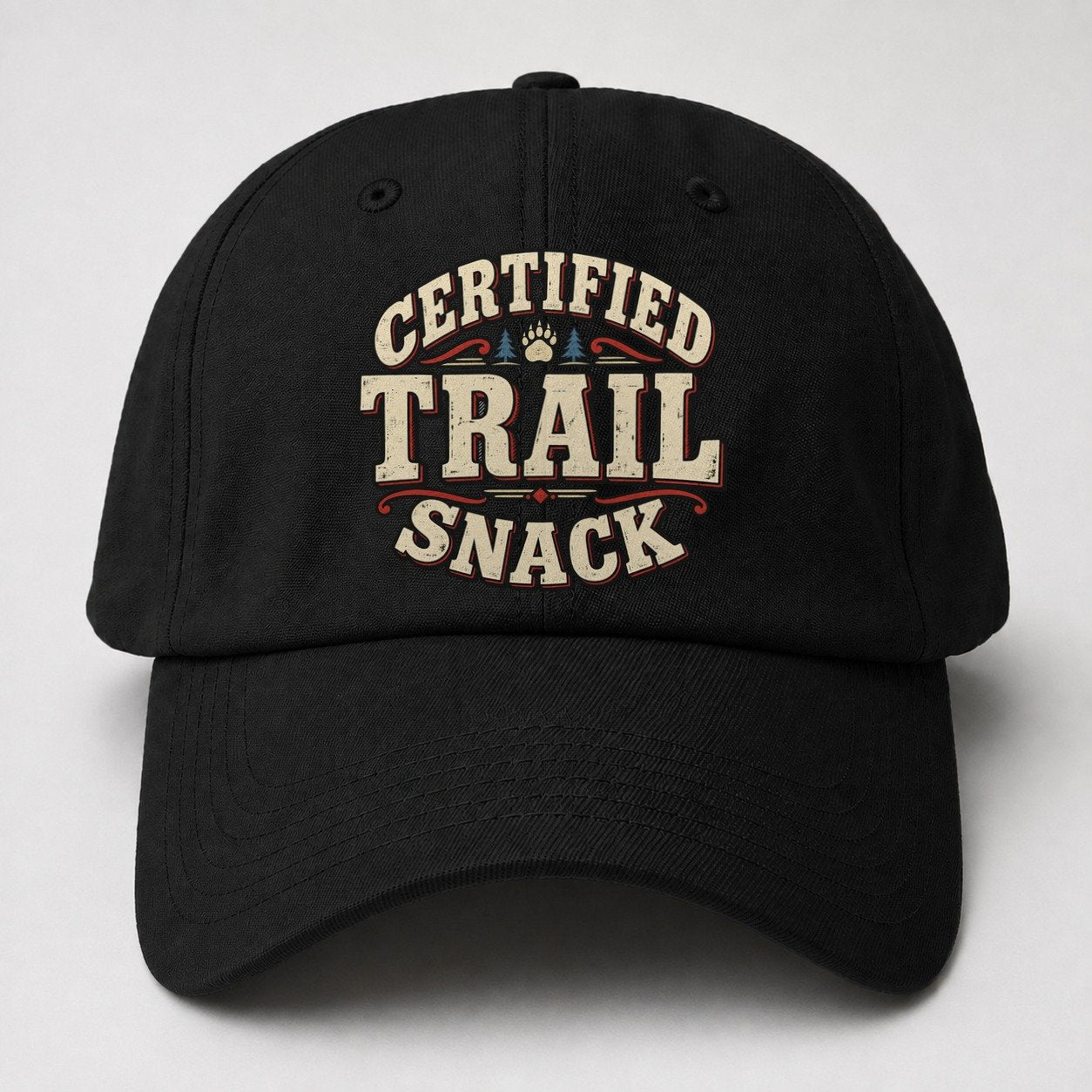 Certified Trail Snack American Wit Baseball Cap – Black