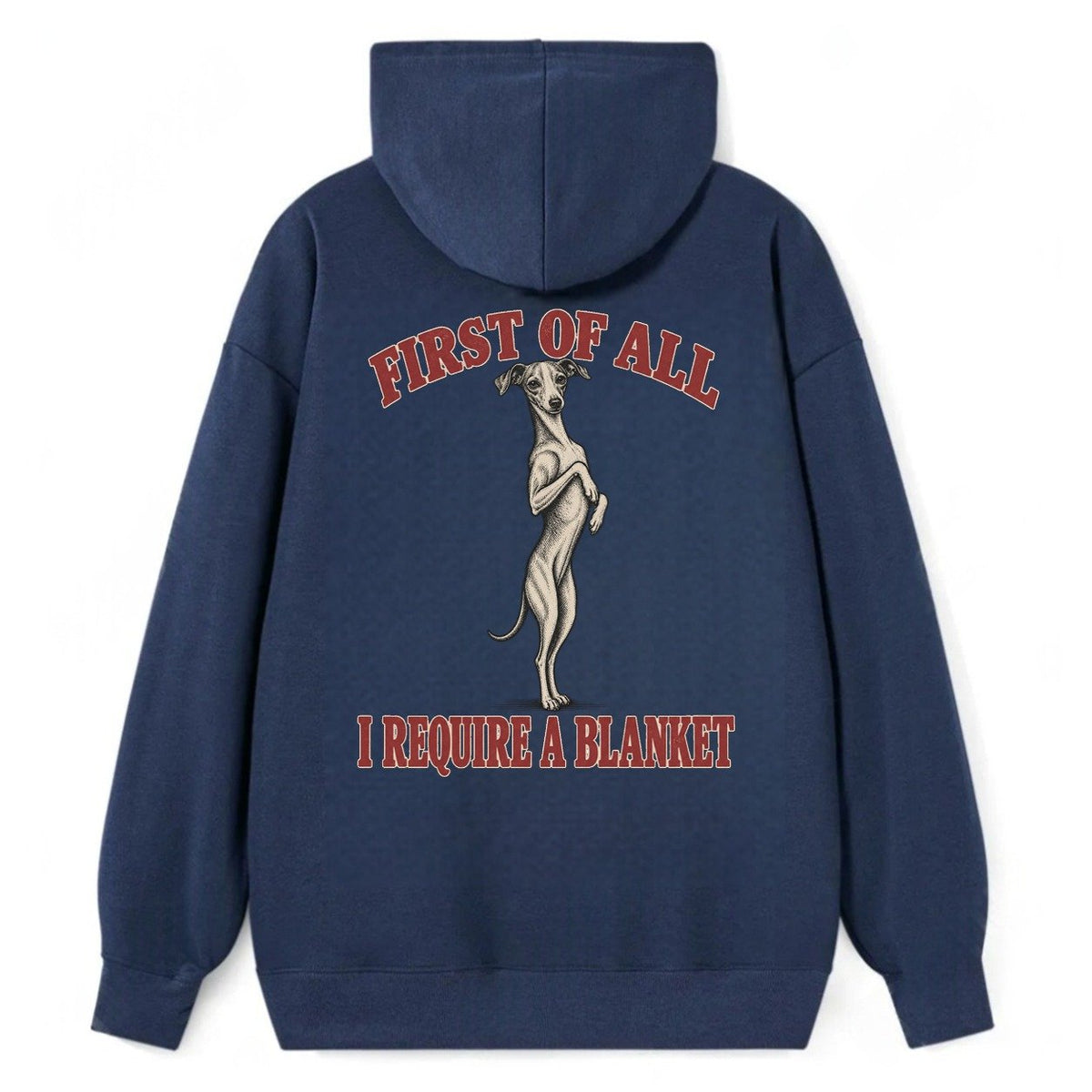 Italian Greyhound Dog Declarations Classic Pullover Hoodie – Navy