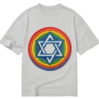 Rainbow Star Of David C8d987 Classic T-shirt – Grey