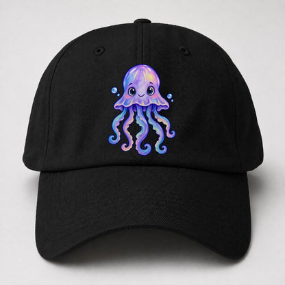 Jellyfish Front Glow Sea Sprite Baseball Cap – Black
