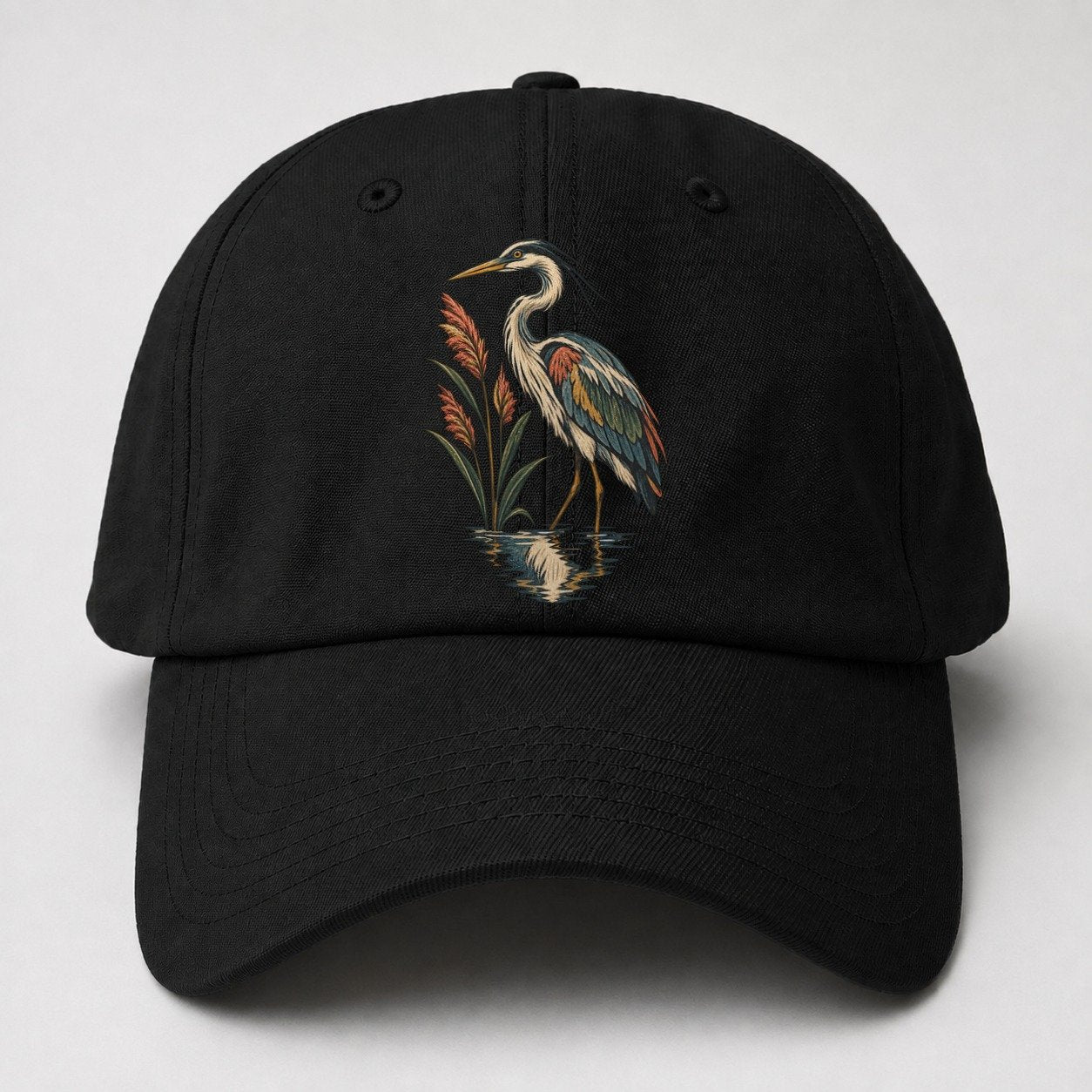 Heron Reed Mirror Gentle Wild Baseball Cap – Black
