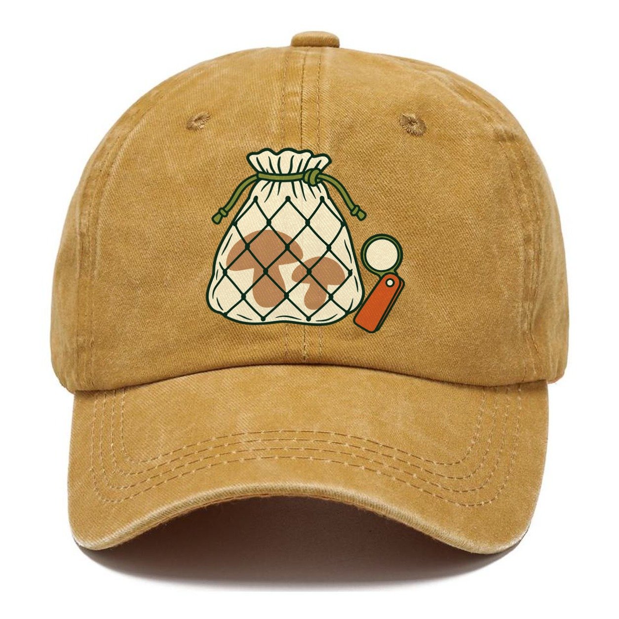 Mesh Bag And Hand Lens Foraging And Mycology Classic Cap – Golden Harvest