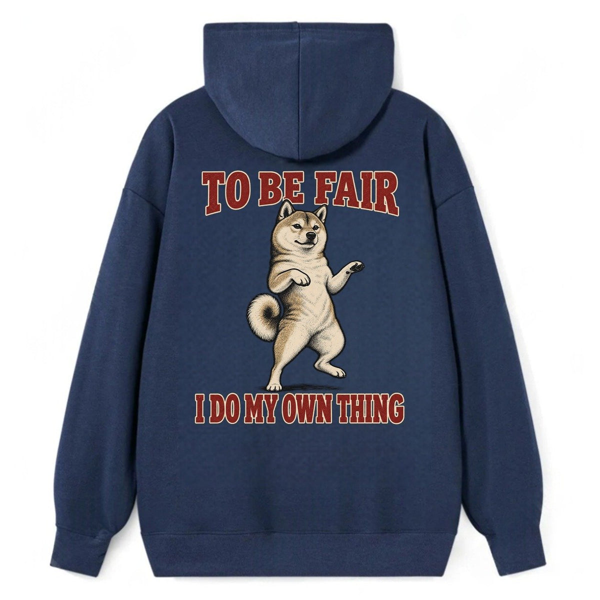 Shiba Inu Dog Declarations Classic Pullover Hoodie – Navy