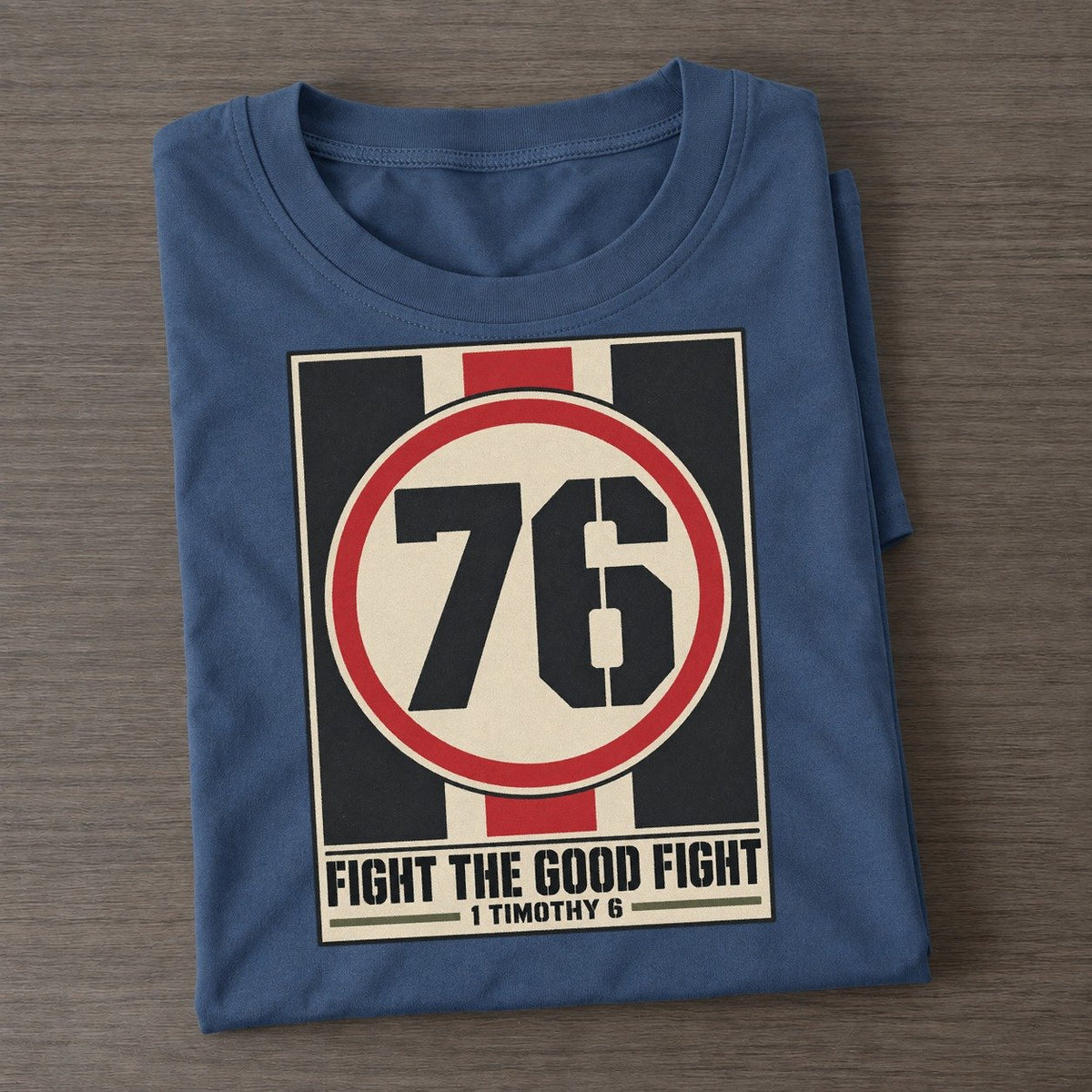 Fight The Good Fight Pit Board Parables Classic T-shirt – Twilight Navy