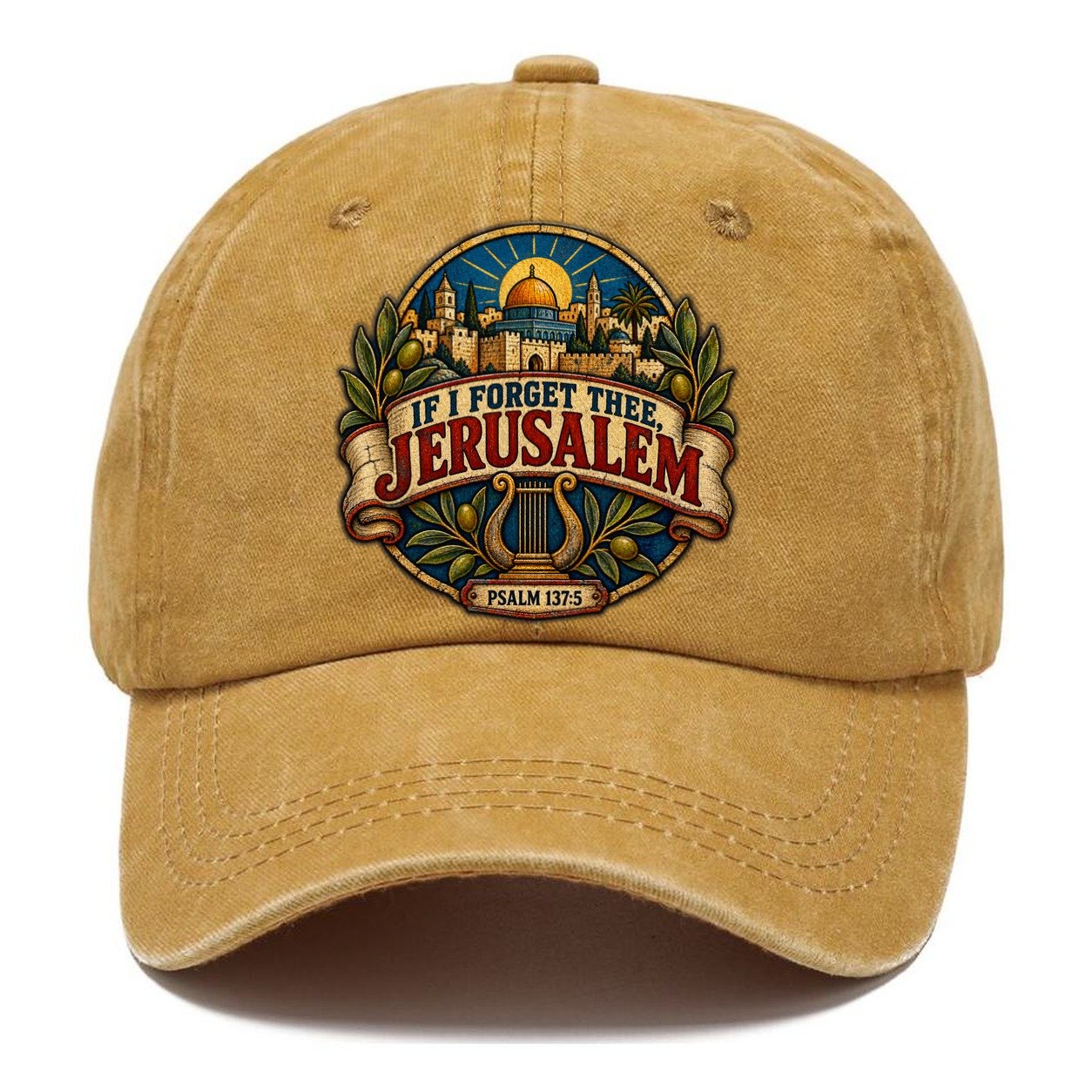 Psalm If I Forget Thee Jerusalem Classic Cap – Golden Harvest