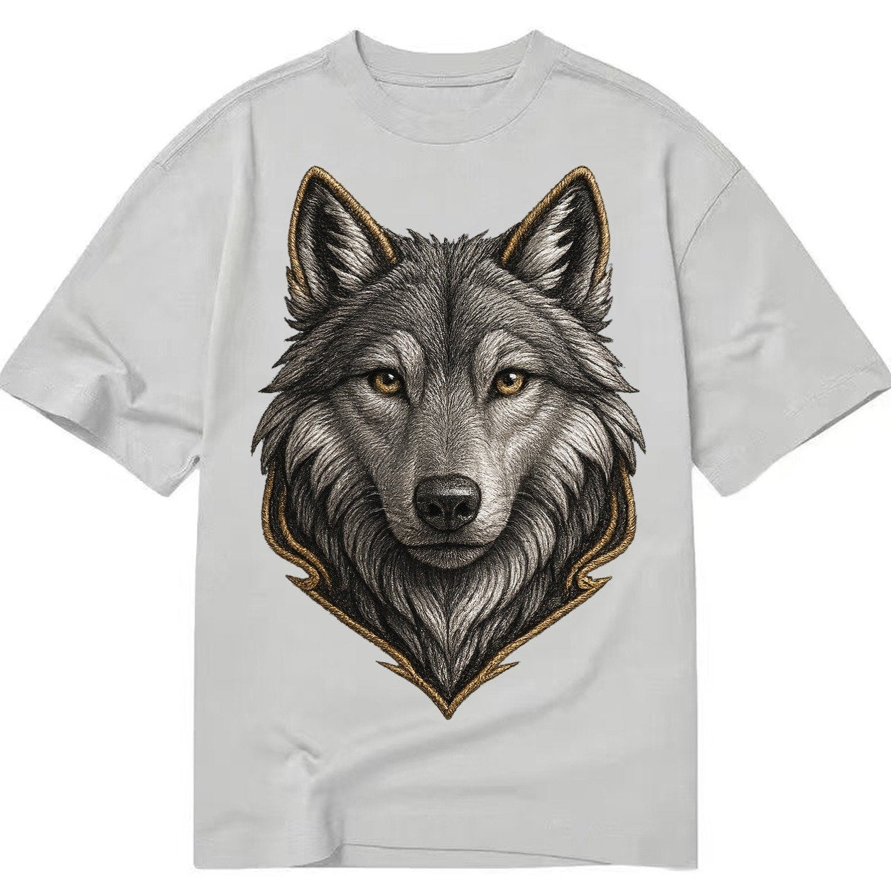 Wolf Totem Spirit Animal Silver Gray Thread Loyalty And Stre Classic T-shirt – Grey
