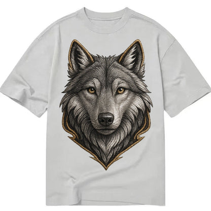 Wolf Totem Spirit Animal Silver Gray Thread Loyalty And Stre Classic T-shirt – Grey