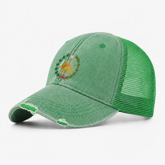 Iran Lion Washed Trucker Hat – Ink Green