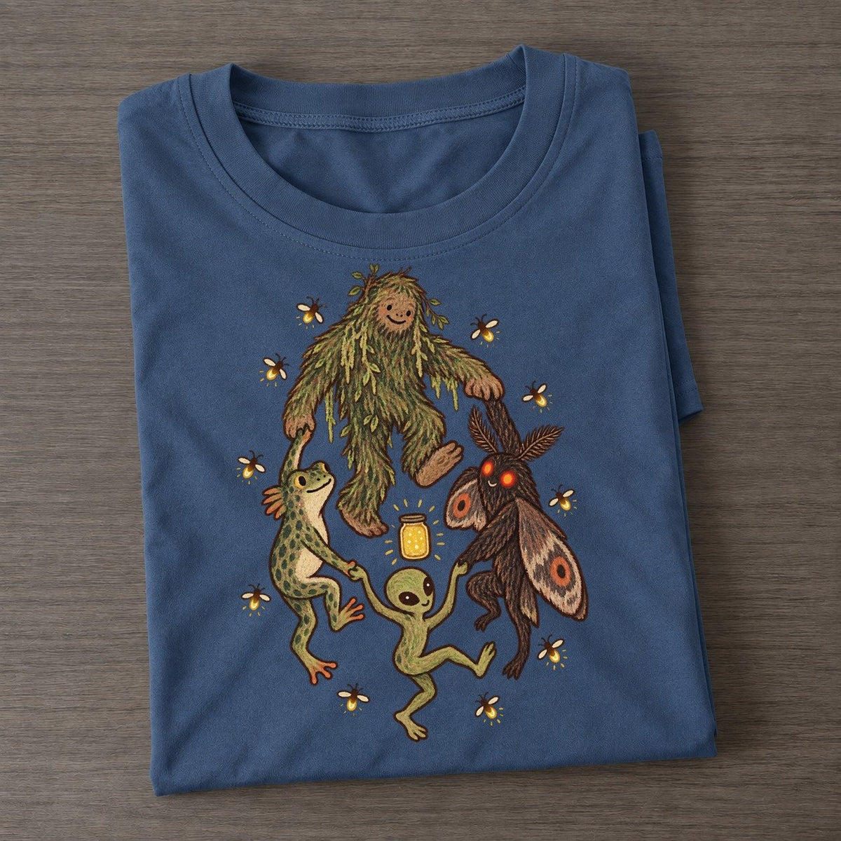 Firefly Night Cryptid Hoedown Classic T-shirt – Twilight Navy