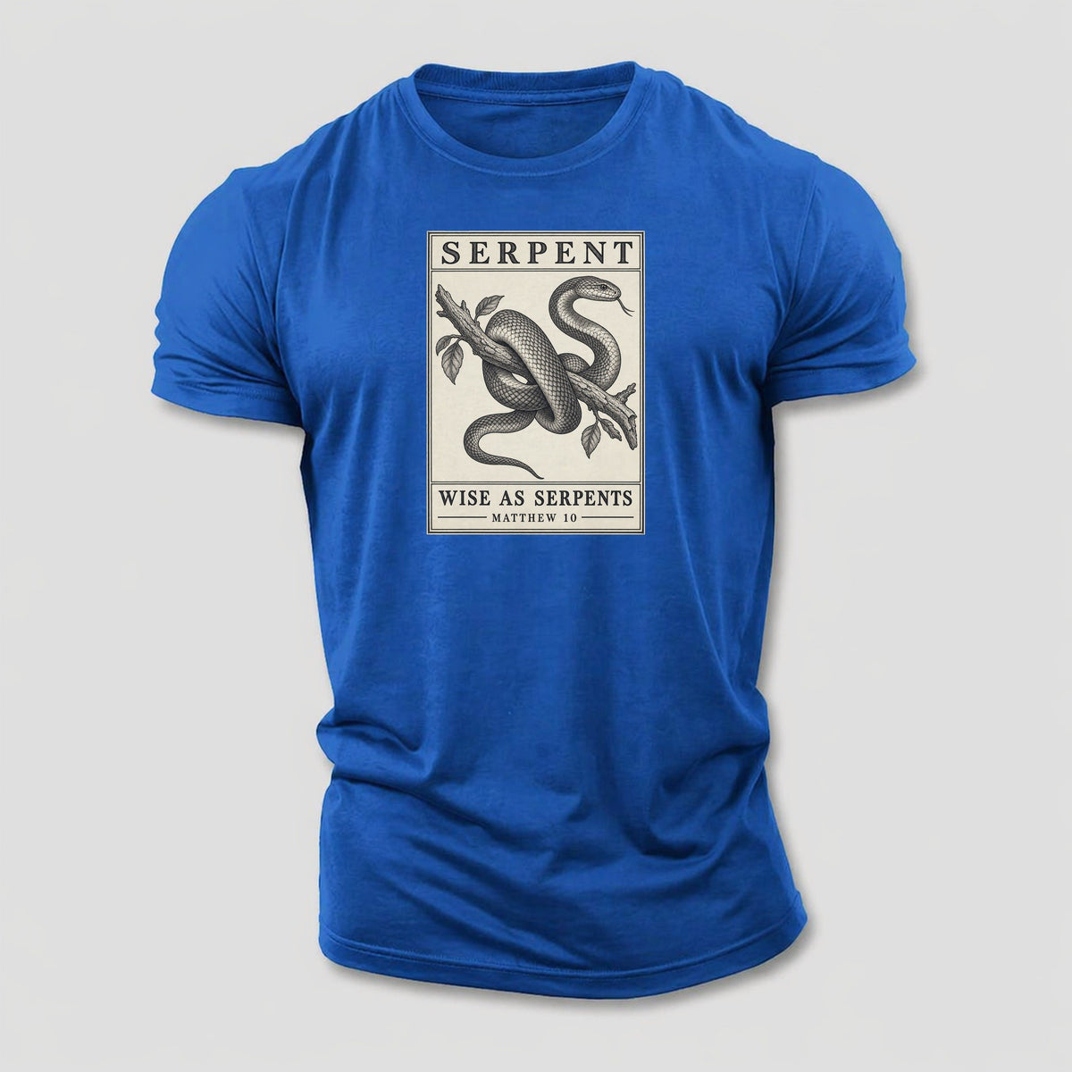 Serpent Specimen Plate Creature Canticle Cotton T-Shirt – Royal Blue