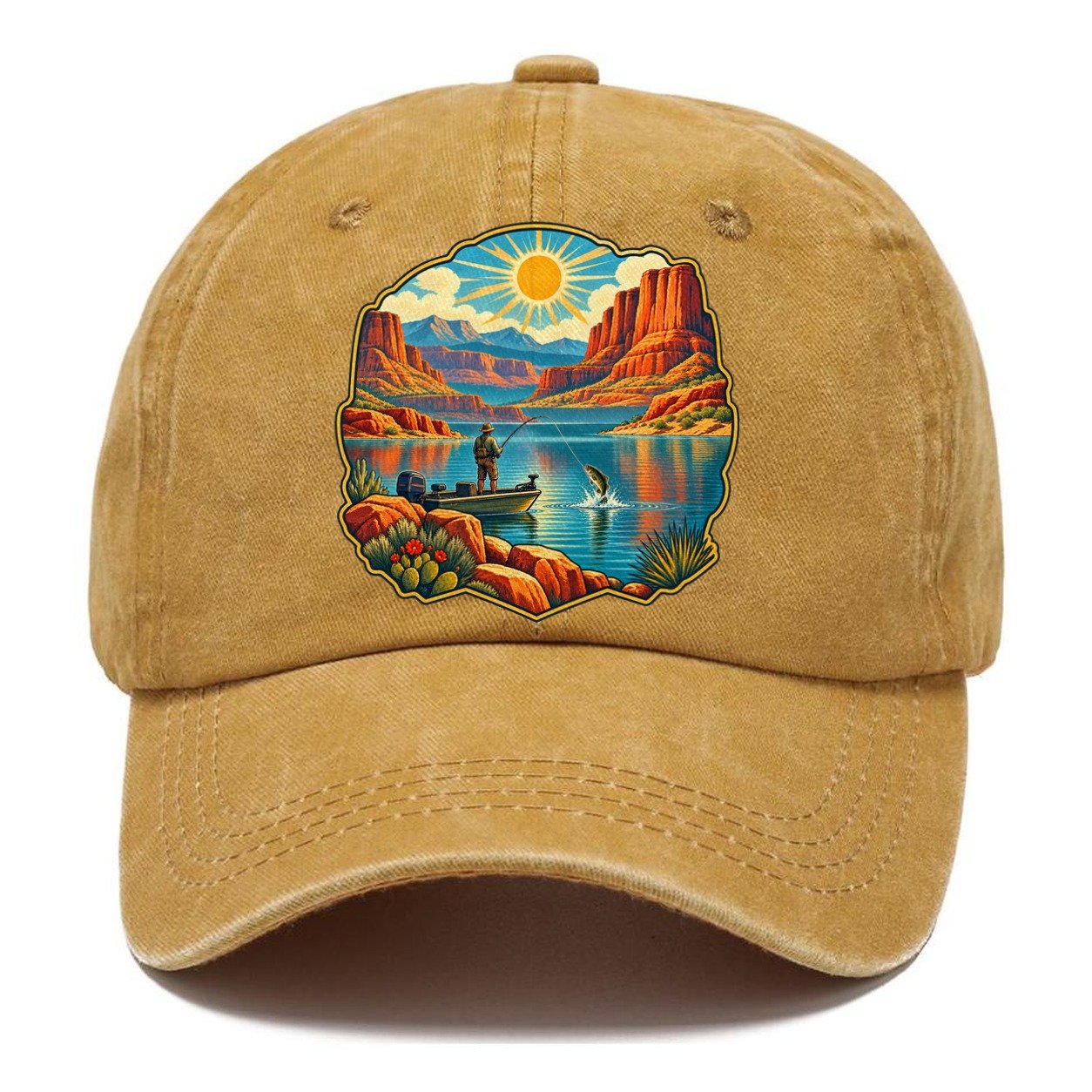 Desert Reservoir Noon Fishing Club Classic Cap – Golden Harvest