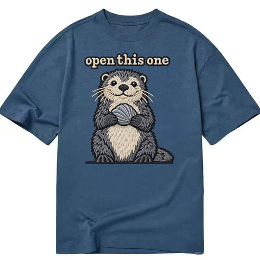 Open This One Strongly Worded Classic T-shirt – Twilight Navy