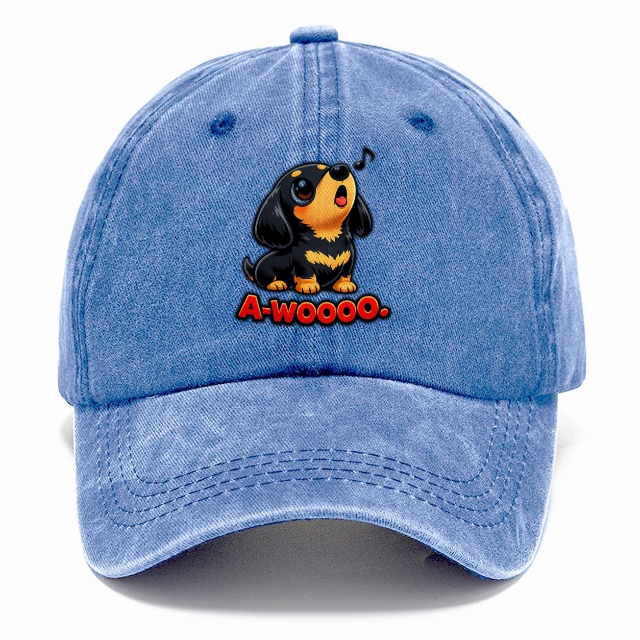 Dachshund Tiny Dignified Howl Classic Cap – Summer Sky