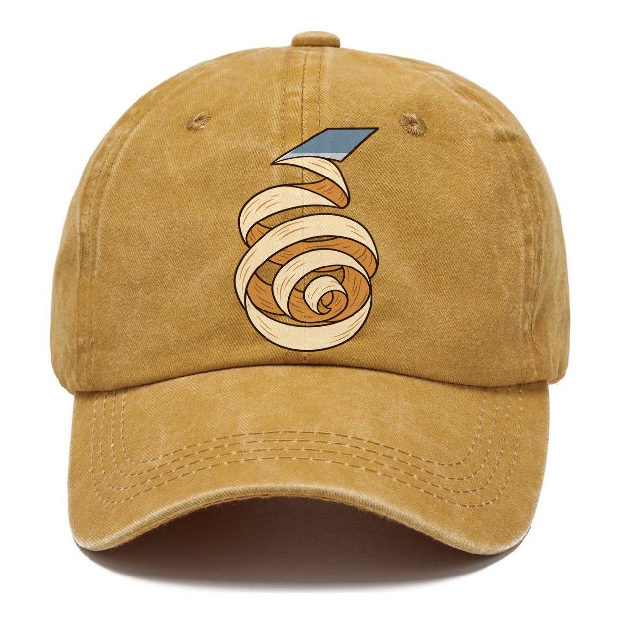 Wood Shaving Spiral Woodworking Classic Cap – Golden Harvest