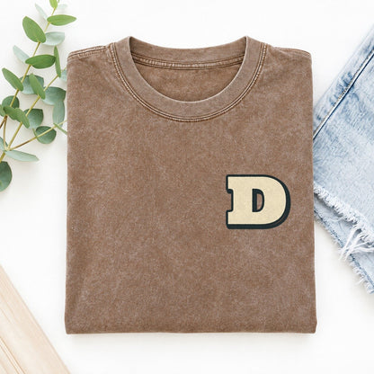 Initial D Left Chest Vintage T-shirt – Brown