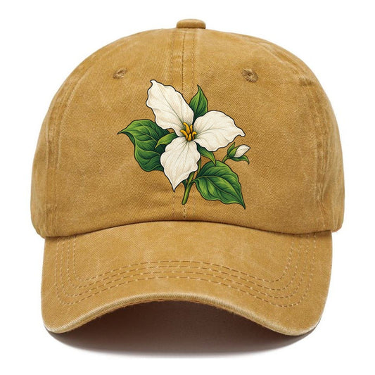 Ontario White Trillium Bloom Canada Cultural Icons Classic Cap – Golden Harvest
