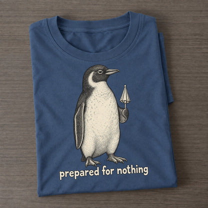 Penguin Prepared For Nothing Unbothered Creatures Classic T-shirt – Twilight Navy