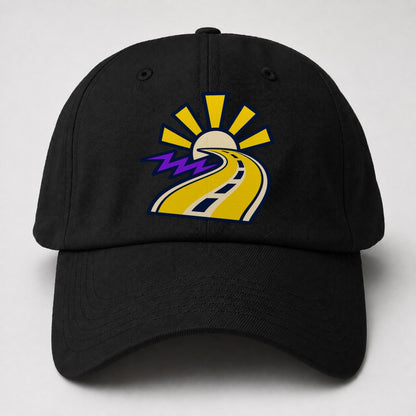 Road To Sunburst 90S Running Clubs Baseball Cap – Black