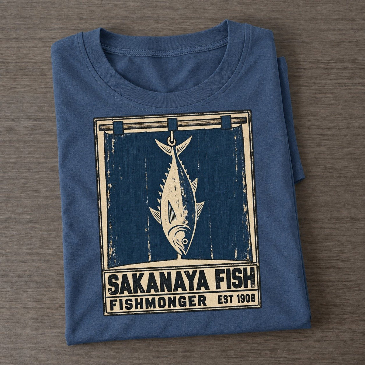 Sakanaya Fish Market Noren Trade Co Classic T-shirt – Twilight Navy