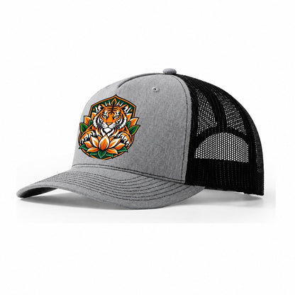 India Minimal Emblem Country Logos Trucker Hat – Sport Grey Black