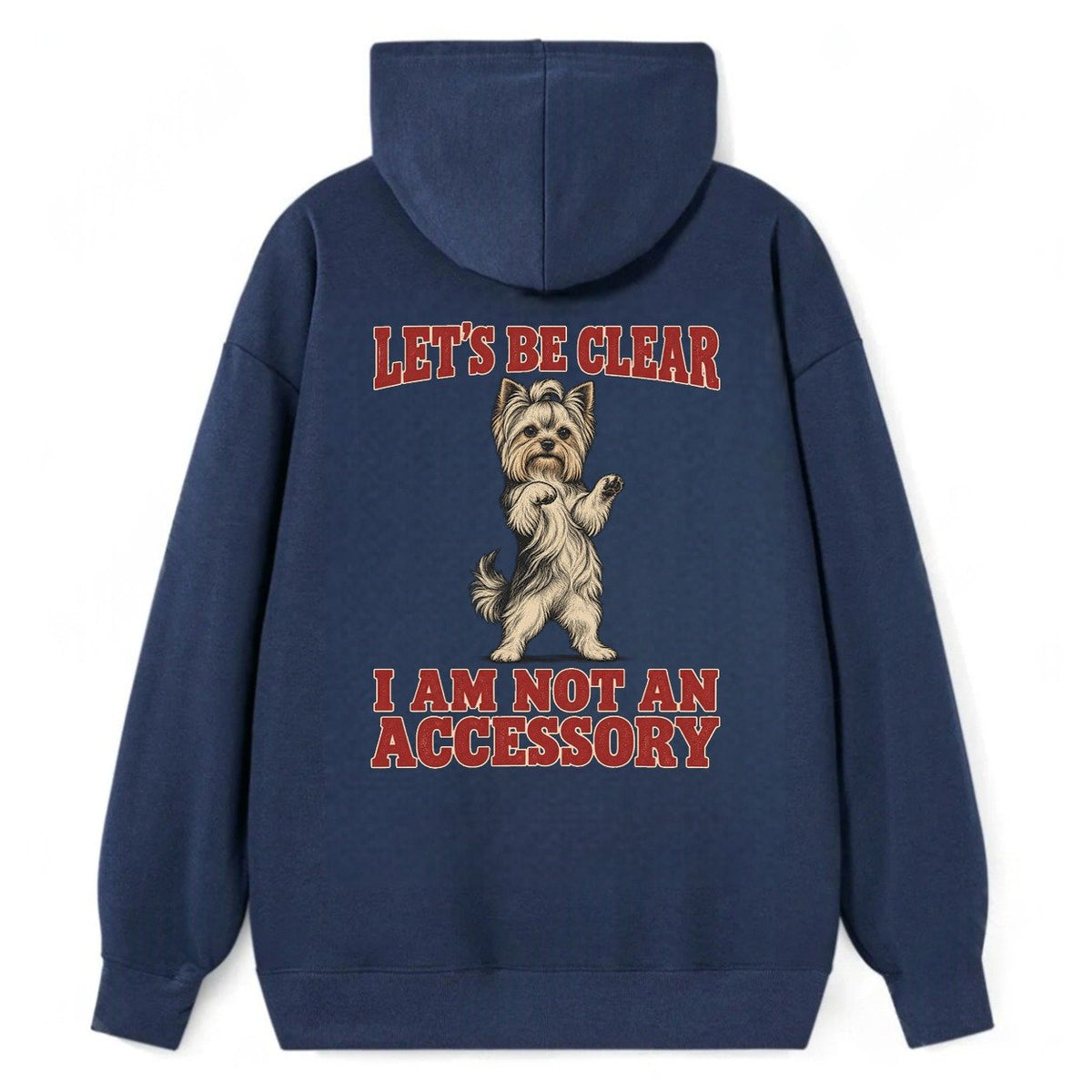 Yorkshire Terrier Dog Declarations Classic Pullover Hoodie – Navy