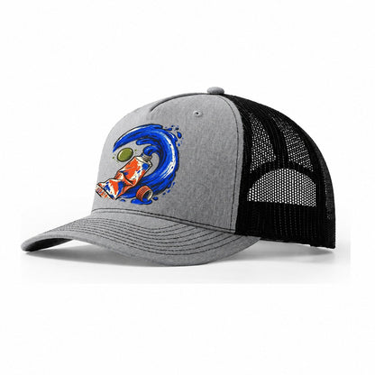 Cobalt Brush Wave Clay Color Makers Trucker Hat – Sport Grey Black