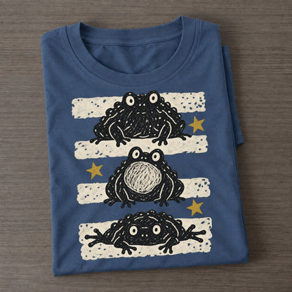 Chalk Toads Night Stripes Classic T-shirt – Twilight Navy