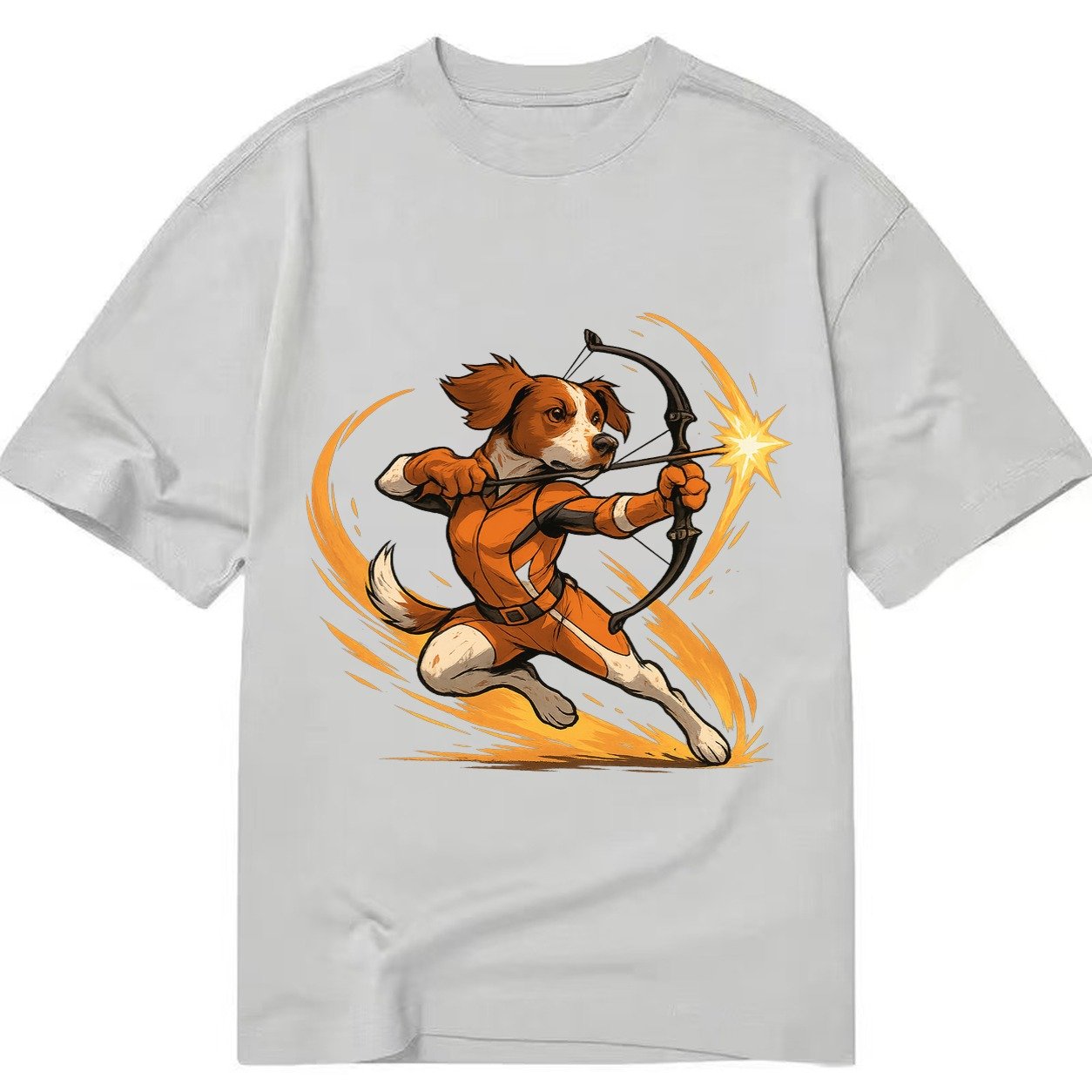 Brittany Hawkeye Hunting Heritage Compound Bow Gear Orange W Classic T-shirt – Grey