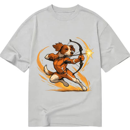 Brittany Hawkeye Hunting Heritage Compound Bow Gear Orange W Classic T-shirt – Grey